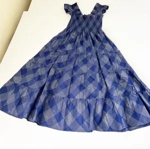 Hill House Ellie Nap Dress Navy Glitter Check, XS thumbnail 5