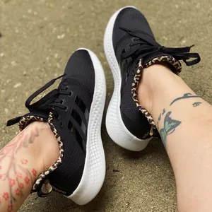 Adidas Black and White Sneakers with Animal Print thumbnail 8