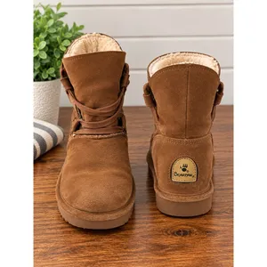 Bearpaw Zora Hickory Suede Ankle Boots Brown Wool Lining 2131W-20RA Womens 9 thumbnail 2