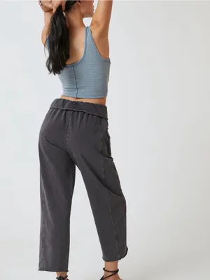 Daily Practice Anthropologie Sweatpants Sz S Foldover Waistband Athleisure Boho thumbnail 5