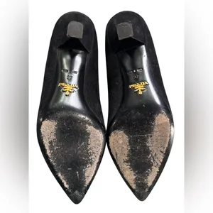 Prada Women's Black Suede Pumps thumbnail 3