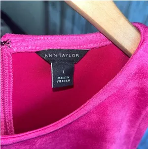 Ann Taylor Pink Suede Sleeveless Blouse •Large thumbnail 7