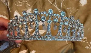 Wedding Crown Princess Tiara Queen Jewels Bridal Gold thumbnail 1