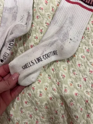 Juicy Couture White Crew Socks with Gold Snowflake and Red Logo thumbnail 3