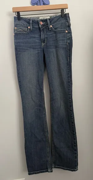 Ariat 26 Real Perfect Rise Bootcut Jeans Stryker Western Rodeo Festival Mid Rise thumbnail 1