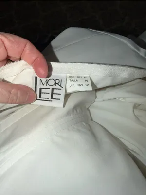 Gorgeous Vintage 90s Mori Lee Strapless White Satin Ball Gown thumbnail 9