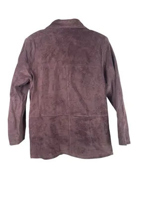 VTG Jessica Holbrook Suede Leather Jacket Womens S Purple Button Front Western thumbnail 4