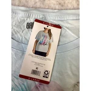 Britney Spears Collection Light Blue Graphic Band Tee Shirt XL New With Tags‎ thumbnail 4