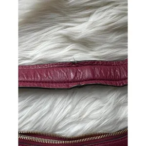Michael Kors Leather Hobo Bag in Burgundy thumbnail 2