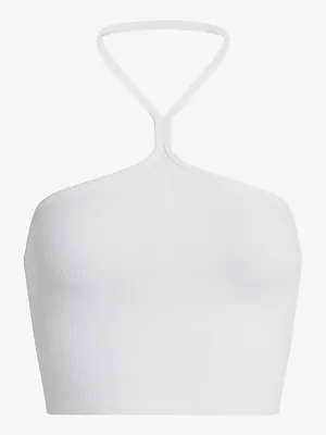 Express White Halter Crop Top - Women thumbnail 4