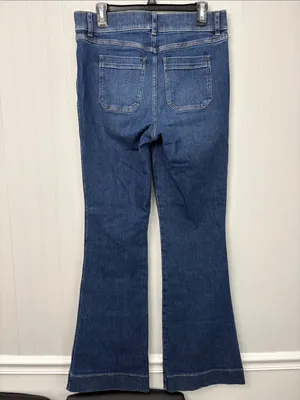 Spanx Everywhere Patch Pocket Flare Leg Jeans Women Size Large Tall #20850T thumbnail 2