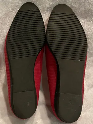 Salvatore Ferragamo Women’s Size 5.5 Vintage Boutique Red Ribbed Flats Italy thumbnail 5