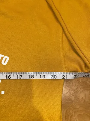 Bluenotes Boyfriend Fit Yellow 'Leave Me Alone' Crewneck Sweatshirt Size Medium thumbnail 8