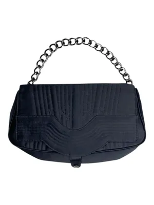 VanEli ❁ Sophisticated Metallic Gunmetal Chain Handle Bag Handbag ❁ Shiny Black thumbnail 3