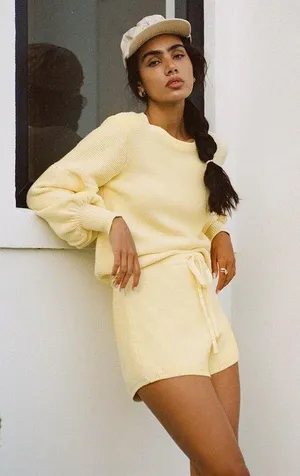 Sabo Skirt Lemondrop Knit Sweater and Shorts Set. Size Small Sweater: Medium Shorts: Small thumbnail 2