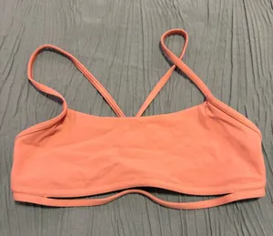 lululemon athletica Coral Pink Strappy Sports Bra thumbnail 1