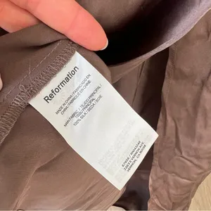 NWT Reformation Barrow Silk Maxi Dress in Magnetic Brown thumbnail 9