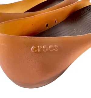 CROCS Women's Carlie Flat Size 8  Rubber Jelly Open Toe Slip On Shoe thumbnail 9