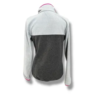 Columbia Benton Springs Half Snap Pullover Gray Heather Shark Pink Fleece Medium thumbnail 4