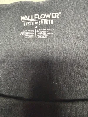 WallFlower Insta Smooth Square Neck Long Sleeve Black Size Medium thumbnail 7
