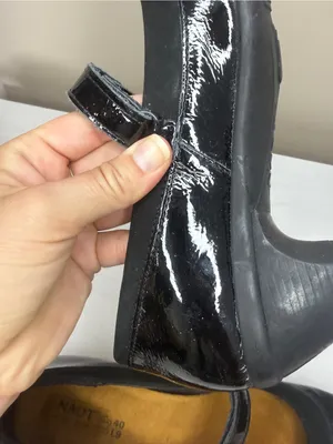 Naot Women's Trendy Patent Leather Shoes 40 US 9 Strappy Black Heels Mary Jane thumbnail 13