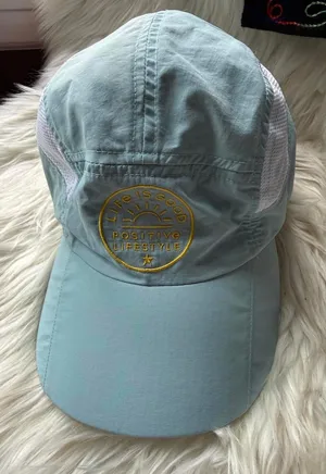 Life is Good Light Blue Cap with Yellow Embroidered Positive Lifestyle Logo thumbnail 1