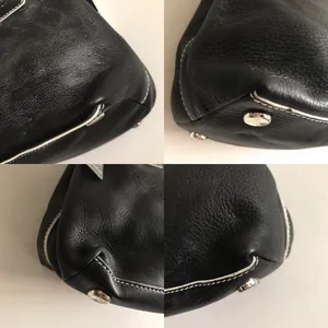 MAXX NEW YORK Medium Black Leather Handle Bag thumbnail 8