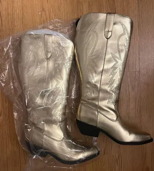 Cowboy boots Gold Size 6.5 thumbnail 1