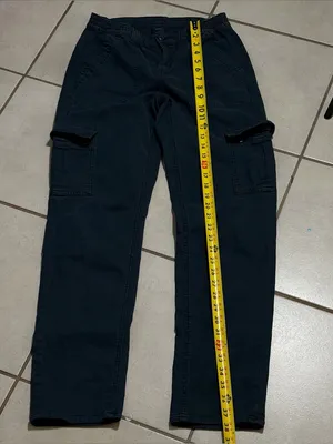American Eagle Women Stretch Dark Navy Cargo Baggy Pants Utility Style‎ size 0 thumbnail 7