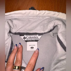 🌸 Columbia Light Gray Full-Zip Softshell Jacket thumbnail 2