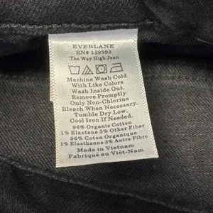 Everlane Women's TALL The Way High Jean Organic Cotton W27 Black Denim High Rise thumbnail 11