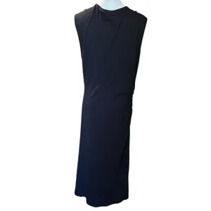 HALSTON NWT Black Cowl Neck Sleeveless Dress Sz LG Bodycon Wedding Formal Prom thumbnail 7