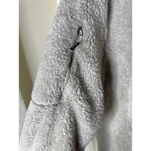 New Balance High Pile Sherpa Fleece Quarter Zip Pullover Gray Women's Size XL thumbnail 2
