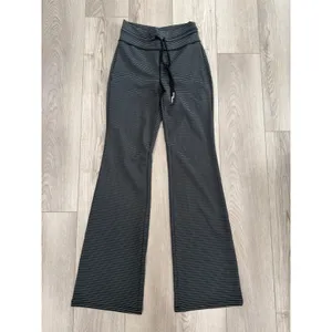 Halara High Steel Stripe Waisted Stripe Flare Yoga Pilates Pants Pockets S Tall thumbnail 3