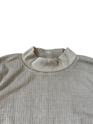 Intimately Free People Ribbed Knit Mock Neck Top Long Sleeve Casual Clean Girl thumbnail 3