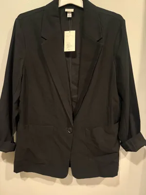 A New Day Oversized Blazer Women’s Black size XL thumbnail 2
