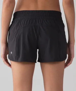 Lululemon Tracker Shorts Black Athletic Running Short Lined 6 Small thumbnail 1