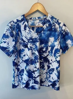 Reel Legends Shirt Womens Large Blue Tie Dye FreeLine Fishing Fisherman Ladies thumbnail 1