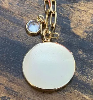 Lotus Paperclip Necklace thumbnail 3
