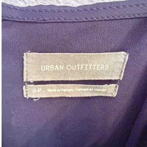 Urban Outfitters Lace Trim Satin Slip Dress Blue‎ Cinched Mini Romantic Size S thumbnail 4