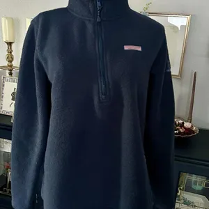 Vineyard Vines Women's Fleece 1/4 Zip Pullover Sweater Martha's Vineyard Blue M thumbnail 9