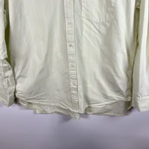 Aritzia Wilfred Free Button‎ Up Shirt Women's Medium Oversized Yellow Long Sleeve Pocket thumbnail 3
