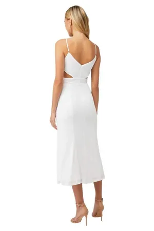 Saylor Harmonie White Sequin dress cut out thumbnail 2