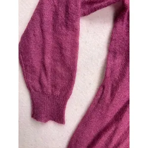 J. Jill Sweater Women XL Magenta‎ Excellent Mohair Wool Blend Sheer Knit Top thumbnail 8