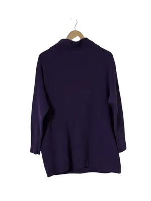 FREE PEOPLE Ottoman Cowl Purple Ribbed Sweater Pullover Top thumbnail 5