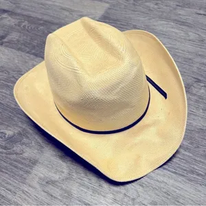Stallion by STETSON straw cowboy hat, tan, hard shell, 7 1/8 thumbnail 1