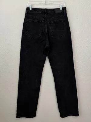 Madewell Black Curvy 90's Straight Women's Jeans, Size 29 thumbnail 7