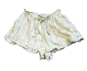 Free People Erykah Short Bubble Hem Womens Size Large Cream Boho Coastal Beach thumbnail 1
