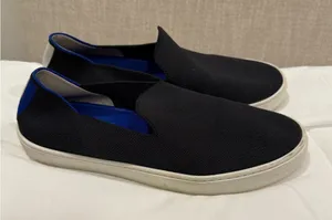 Rothy’s Women’s Loafers – Black & Blue Slip-Ons – Size 8.5 thumbnail 1