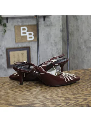 A New Day Serafina Rhinestone Slingback Heels 94661787 Burgundy Red 9.5M thumbnail 6